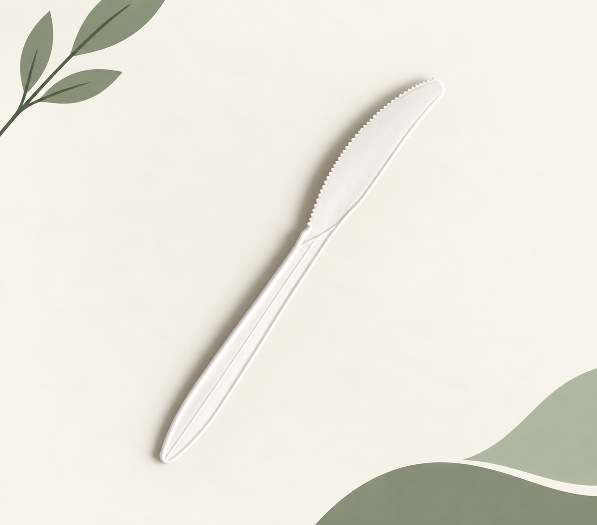 Cuchillo desechable (fécula de maíz)