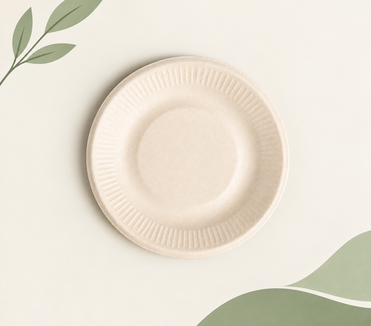 Plato 6'' Bagazo de Trigo